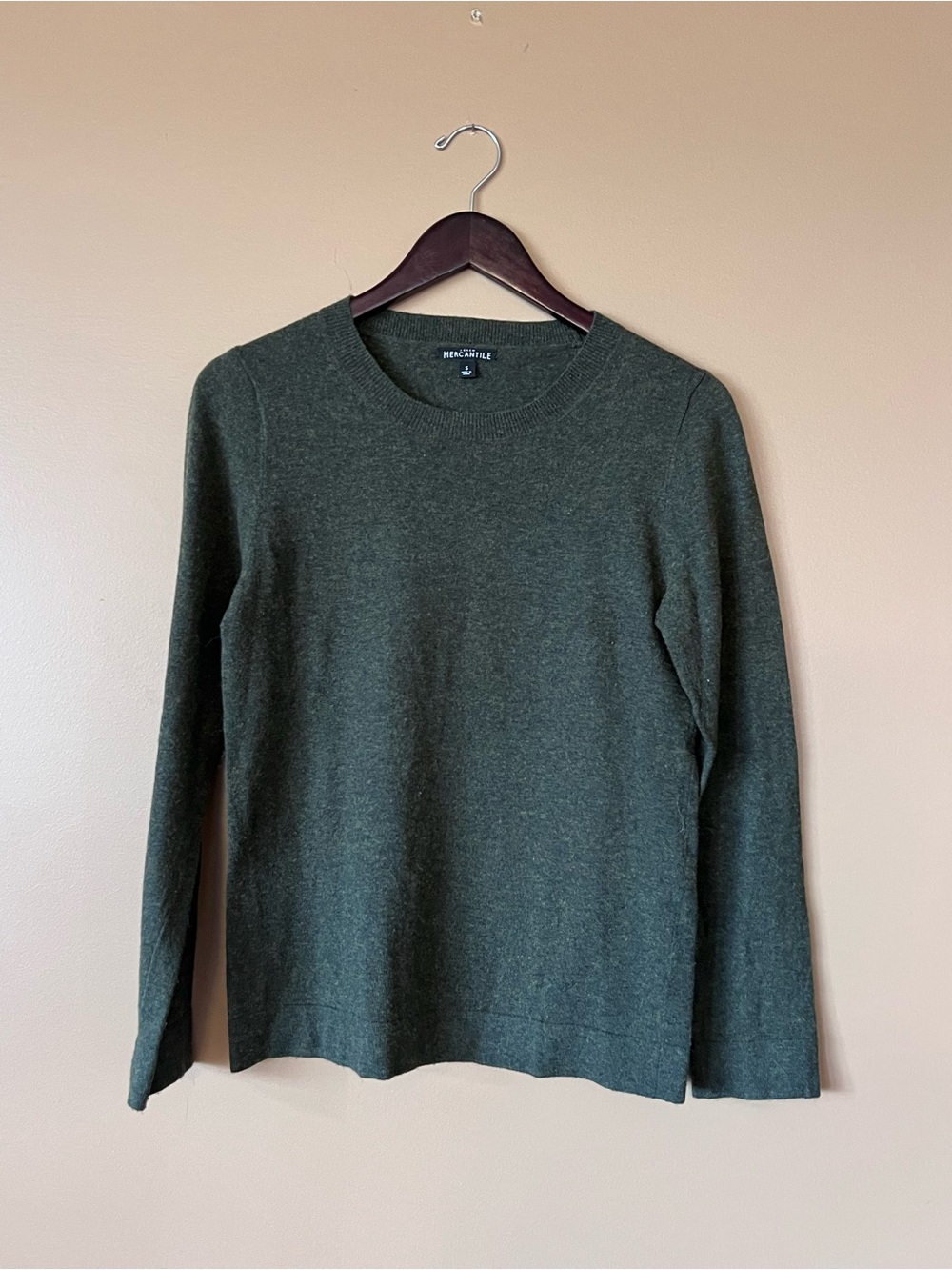 JCrew Crewneck Sweater — Olive Green